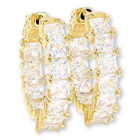 Radiance by Absolute™ Princess-Cut Inside/Outside Hoop Earrings