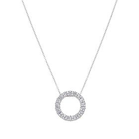 Radiance by Absolute™ Round and Baguette Circle Pendant