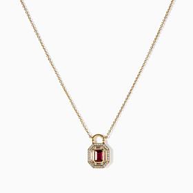Radiance by Absolute™ Simulated Gemstone Padlock Drop Chain Necklace