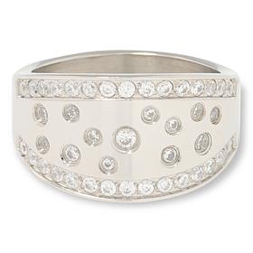 Radiance by Absolute™ Stainless Steel Round CZ Band Ring