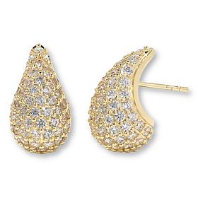 Radiance by Absolute™ Sterling Silver 9.24ctw Pavé Raindrop Earrings  