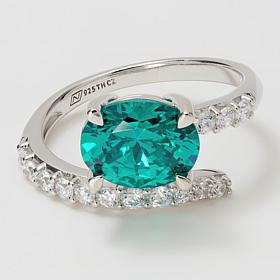 Radiance by Absolute™ Sterling Silver CZ Oval Wrap Ring