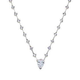 Radiance by Absolute™ Sterling Silver Pear and Round Choker Necklace
