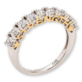Radiance by Absolute™ "STRENGTH" Half-Eternity CZ-Accented Band Ring