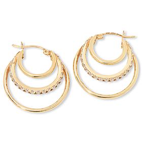 Radiance by Absolute™ x Katharine McPhee Triple-Tiered Hoop Earrings