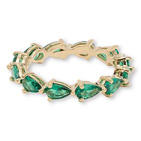 Radiance by Absolute™ x Marysol Patton Green Pear Cut Eternity Ring