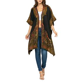 Raj Amira Thick Stitch Embroidered Duster Kimono