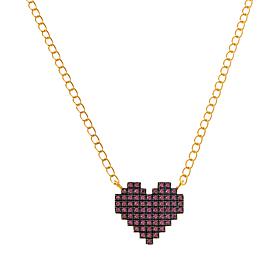 Rarities Rhodolite Heart Gold-Plated Necklace