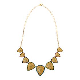 Rarities Sapphire and Multigemstone Gold-Plated Station Necklace
