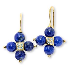 Rarities Sterling Silver Gold-Plated Gemstone Drop Earrings