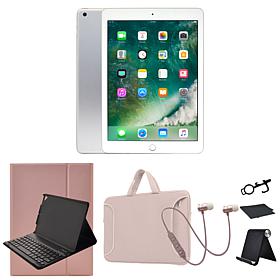 Refurbished 2018 Apple iPad 9.7" 32GB Wifi, Keyboard, Bluetooth Ear...