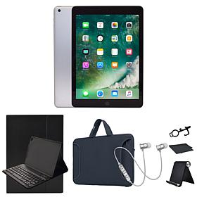 Refurbished 2018 Apple iPad 9.7" 32GB Wifi, Keyboard, Bluetooth Ear...