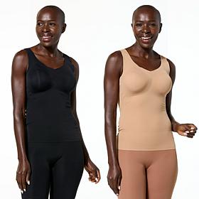 Rhonda Shear 2-pack Butterknit Tank Top with Built-In Bra