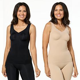 Rhonda Shear 2-pack Butterknit Tank Top with Built-In Bra