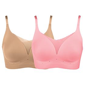 Rhonda Shear 2-pack Invisible Edge Breathable Gel Bra