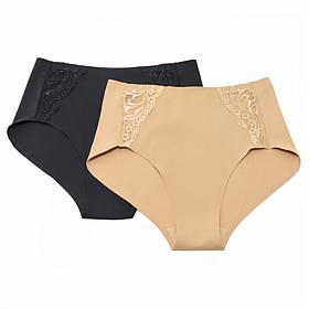 Rhonda Shear 2-pack Invisible Edge Lace Panty