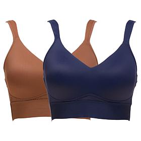 Rhonda Shear 2-pack Molded Cup Bra with Wrap Back