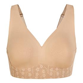 Rhonda Shear Lace-Detail Plunge Bra with Back Closure