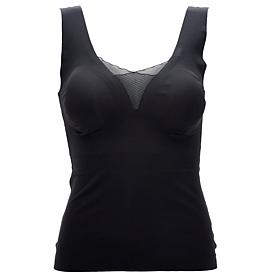 Rhonda Shear Seamless Tank with Lace Inset and Removable Pads