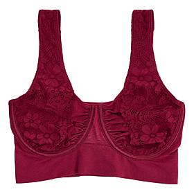Rhonda Shear Seamless Underwire Bra with Lace Sling