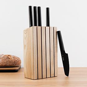 Ron 6-piece Knife Block Set with Titanium PVD Coated Blades