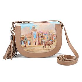 Ron White Amara Leather Crossbody Saddle Bag
