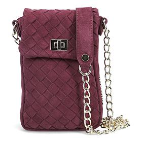 Ron White Edessa Supple Woven Suede Mini Crossbody Handbag