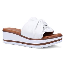 Ron White Priccila Lightweight Leather Wedge Slide Sandal