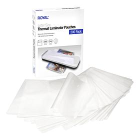 Royal 200-pack Letter Size Thermal Laminator Pouches