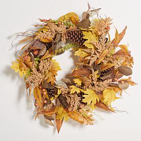 Safavieh 30" Faux Oakleaf & Eucalyptus Wreath