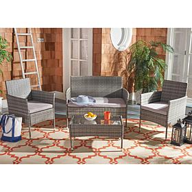 Safavieh Abdul 4-Piece Living Set - Black, Grey