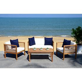 Safavieh Alda 4-piece Outdoor Set with Accent Pillows
