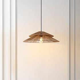 Safavieh Bruina 23" Natural and Black Pendant Light