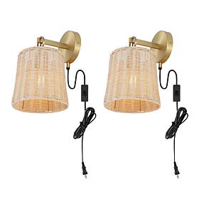 Safavieh Ciaran 2-pack Natural/Black Wall Sconces 8x9.5x12.5"