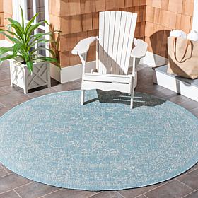 Safavieh Courtyard Owen 6'-7" Round Indoor/Outdoor Rug