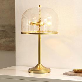 Safavieh Daye 20.5" Clear and Brass Table Lamp
