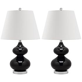 Safavieh Eva Double-Gourd Glass Lamp/Set of 2