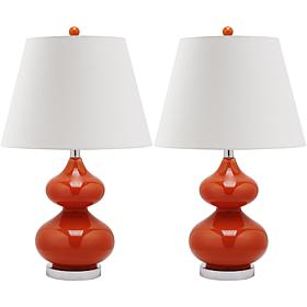 Safavieh Eva Double-Gourd Glass Lamp/Set of 2