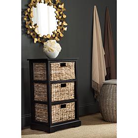 Safavieh Halle 3 Wicker Basket Storage Side Table