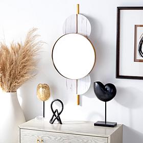 Safavieh Lavelle 16" Black and Gold Mirror