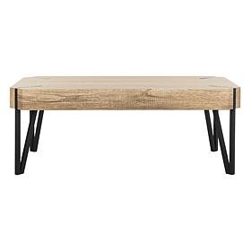 Safavieh Liann Mid-Century Rustic Wood-Top Coffee Table