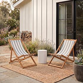 Safavieh Loren Set of 2 Foldable Sling Chairs