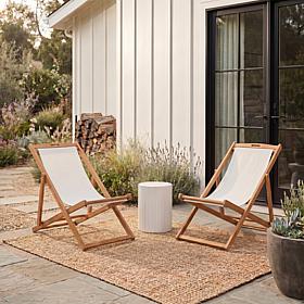 Safavieh Loren Set of 2 Foldable Sling Chairs