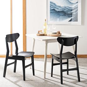 Safavieh Lucca Retro Black Dining Chair 2-pack
