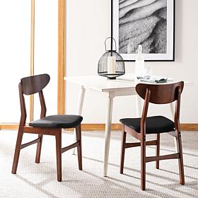 Safavieh Lucca Retro Brown Dining Chair 2-pack