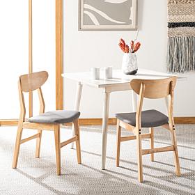 Safavieh Lucca Retro Natural Dining Chair 2-pack