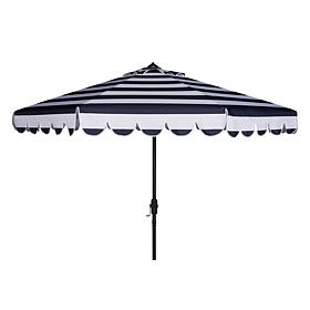 Safavieh Maui Single Scallop Striped 9' Crank Umbrella