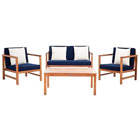 Safavieh Montez 4-Piece Outdoor Set with Accent Pillows