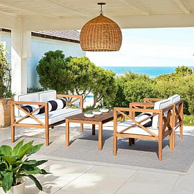 Safavieh Montez 4-Piece Outdoor Set with Accent Pillows