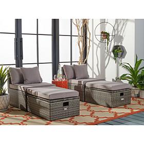 Safavieh Pramla Outdoor Sette with Ottoman